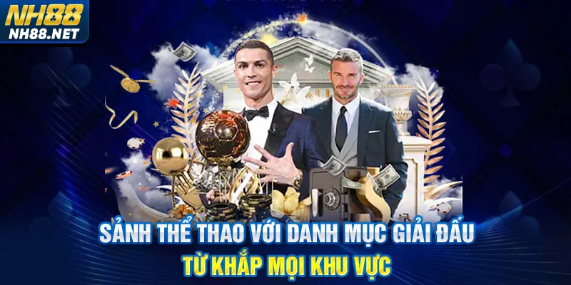 Sảnh thể thao với danh mục giải đấu từ khắp mọi khu vực